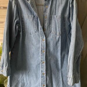 SHEIN Light Blue Button Down Shirt